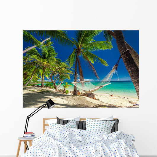 Empty Hammock Shade Palm Wall Decal