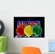 Neon Sign for Balloons Wall Decal