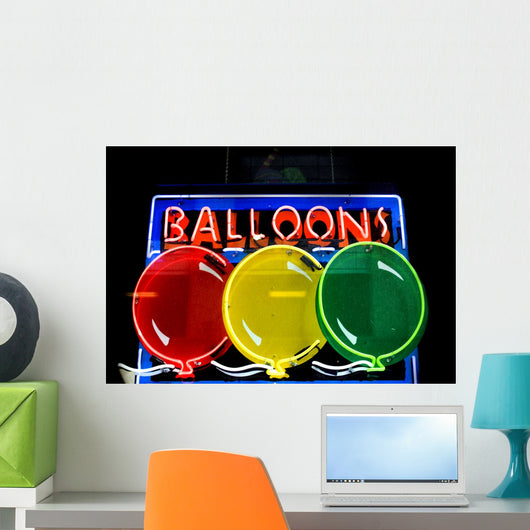 Neon Sign for Balloons Wall Decal