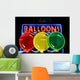 Neon Sign for Balloons Wall Decal