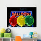 Neon Sign for Balloons Wall Decal