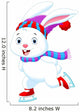 Illustration Funny Rabbit Ice Wall Decal
