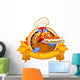 Turkey Holds Pie Wall Decal