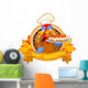 Turkey Holds Pie Wall Decal