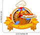 Turkey Holds Pie Wall Decal