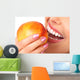 Beautiful Young Woman Eating Wall Decal