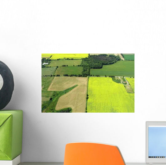 Typical Aerial Green Fields Wall Decal