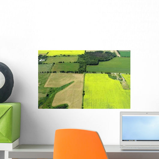 Typical Aerial Green Fields Wall Decal