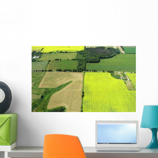 Typical Aerial Green Fields Wall Decal