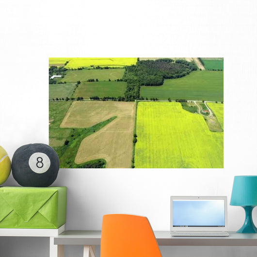Typical Aerial Green Fields Wall Decal
