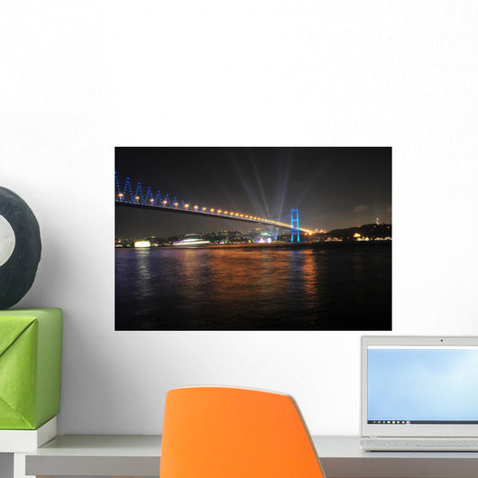 Night Bosphorus Bridge Istanbul Wall Decal