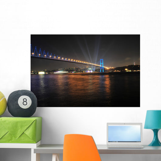 Night Bosphorus Bridge Istanbul Wall Decal