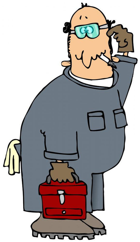 Puzzled Mechanic Wall Decal