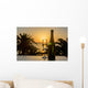 Glass Wine Sunrise Sea Wall Decal