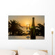 Glass Wine Sunrise Sea Wall Decal