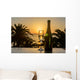 Glass Wine Sunrise Sea Wall Decal