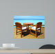 Seaside Table and Chairs Wall Decal
