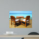 Seaside Table and Chairs Wall Decal