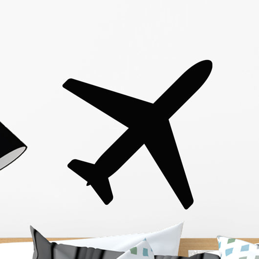 Airplane Aviation Flat Icon Wall Decal