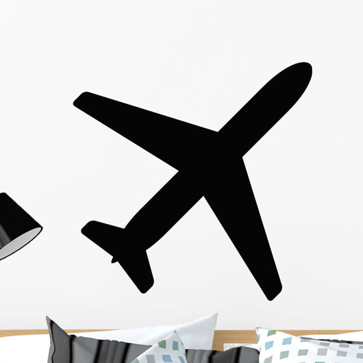 Airplane Aviation Flat Icon Wall Decal