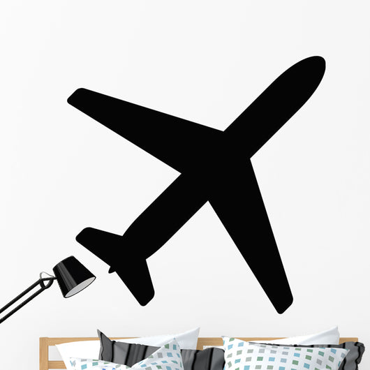Airplane Aviation Flat Icon Wall Decal