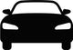 Luxury Car Front Flat Wall Decal