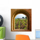 Arched Window Vineyard with Wall Decal
