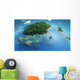 Aircraft Flies over Tropical Wall Decal