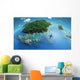 Aircraft Flies over Tropical Wall Decal