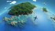 Aircraft Flies over Tropical Wall Decal
