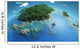 Aircraft Flies over Tropical Wall Decal