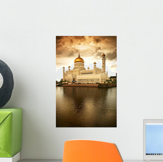 Islamic Mosque over Water Wall Decal