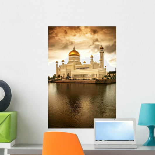 Islamic Mosque over Water Wall Decal