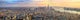 Manhattan Panorama Sunset Aerial Wall Decal