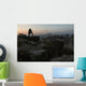 Photographer Stands Edge Cliff Wall Decal