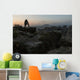 Photographer Stands Edge Cliff Wall Decal