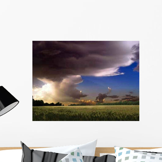 Wheat Thunder-storm Wall Decal