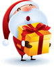 Santa Claus Giving Christmas Wall Decal