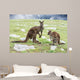 Kangaroos Mother Father and Wall Decal