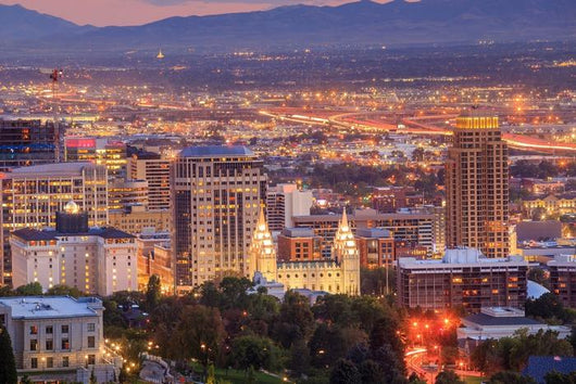 Downtown Salt Lake City Evening Wall Decal