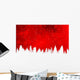 Red Christmas with Snowy Wall Decal