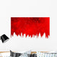 Red Christmas with Snowy Wall Decal