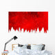 Red Christmas with Snowy Wall Decal