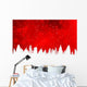 Red Christmas with Snowy Wall Decal