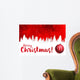Merry Christmas Red with Wall Decal