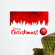 Merry Christmas Red with Wall Decal