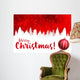 Merry Christmas Red with Wall Decal