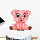 Cartoon Adorable Baby Pig Wall Decal