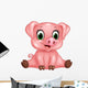 Cartoon Adorable Baby Pig Wall Decal