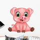 Cartoon Adorable Baby Pig Wall Decal